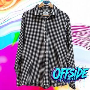 Mizzen + Main XXL Trim Fit Gingham Check Button Down